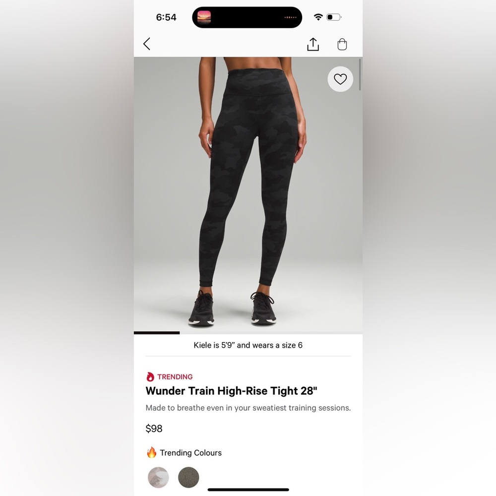 Lululemon Athletica Wunder Train High-Rise Tight 28"